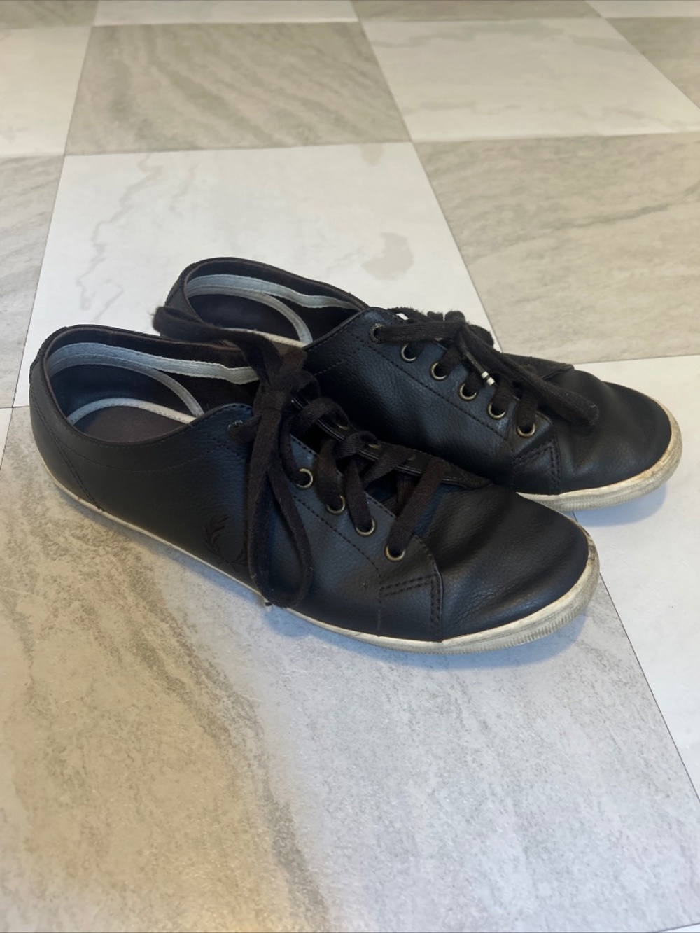 Fred Perry Kingston Men’s Brown Leather Sneakers Size 10